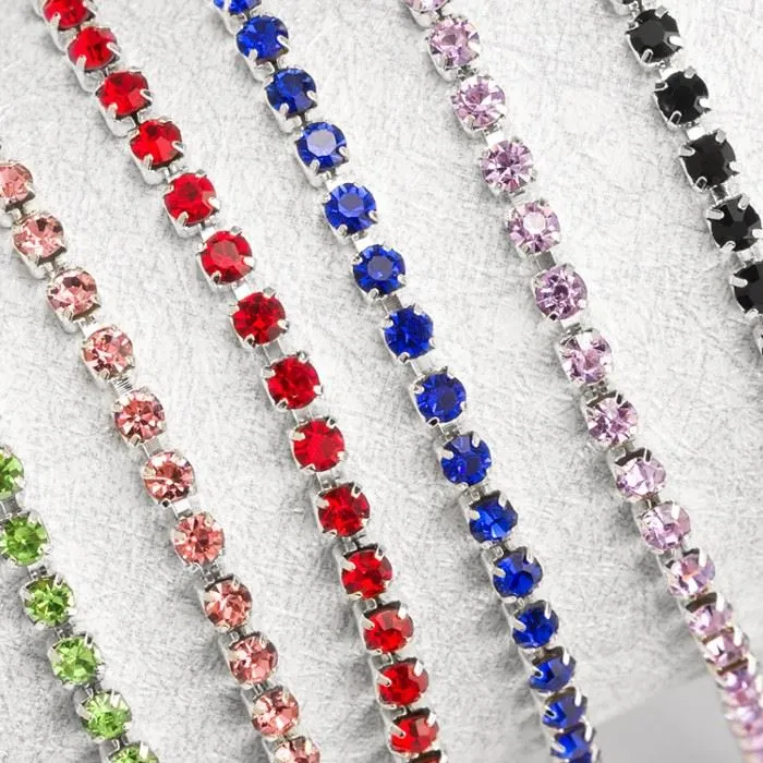 crystal glass claw chain